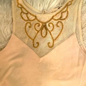 FREE PEOPLE BEADED TEE SHIRT DRESS